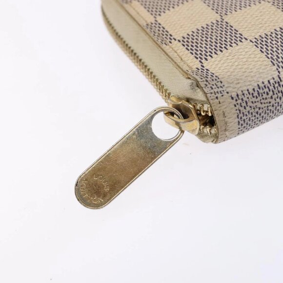 LOUIS VUITTON Damier Azur Zippy Wallet Long Wallet N60019 LV Auth 130796 - Picture 9 of 14
